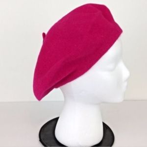 Women's French Beret 100% Wool Pink NWT B316